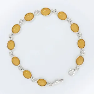 Butterscotch Amber Oval Bracelet