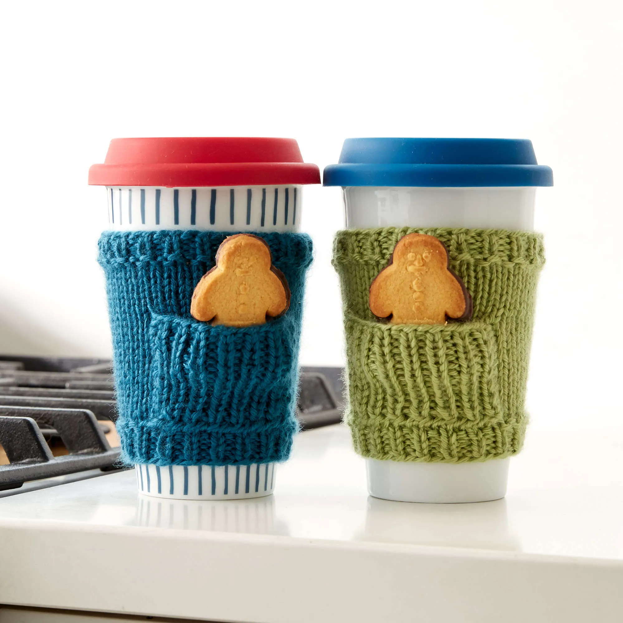 Caron Knit Pocket Cup Cozy