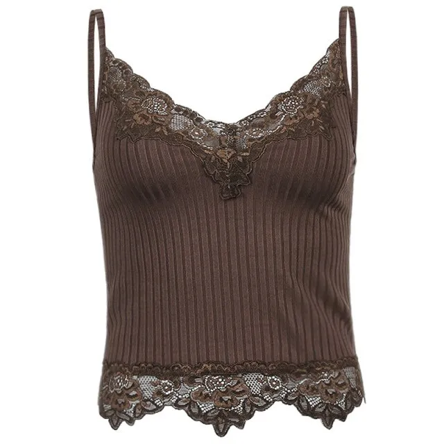 Casual Black Lace Crop Top