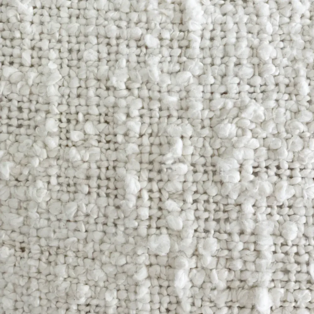 Cozy Cotton Ivory Boucle Lumbar Pillow 14x20 (Down Alternative)